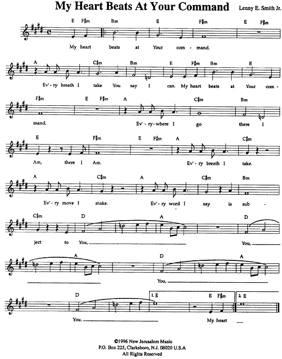 My Heart Beats at Your Command - sheet music